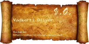 Vadkerti Olivér névjegykártya