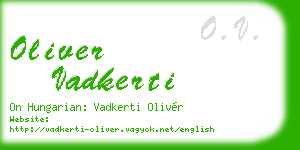 oliver vadkerti business card