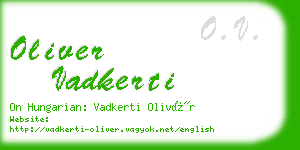 oliver vadkerti business card